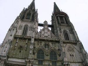 Regensburg's cathedral dominates the skyline.