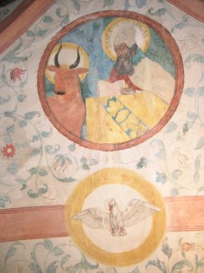 The vibrant colors inside the cathedral