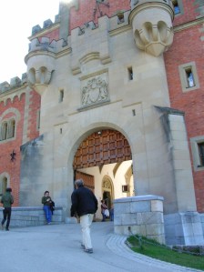 The main gate at Neuschwanstein Castle
