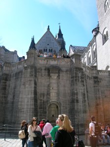 Looking at the upper level from the courtyard