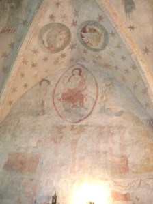 Gothic wall painting at the Church of Saint Havel