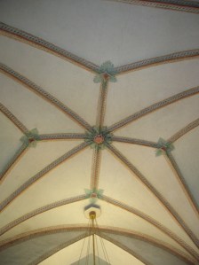 The ceiling of the church