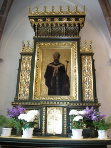 An altarpiece at the Church of the Birth of the Virgin Mary in Písek