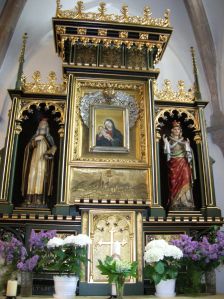 The interior of the Church of the Birth of the Virgin Mary in Písek