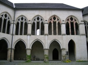 The arcades in the inner courtyard of Zvíkov Castle