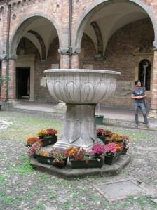 Marble Lombard basin in Pilate's Courtyard