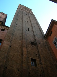The Asinelli tower is the highest in the city at 98 meters.