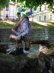 The fountain with Saint Francis in Vraclav.