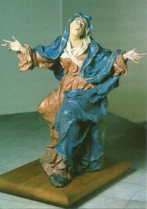 Postcard of a statue in the Church of Saint Nicholas