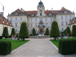 The exterior of Valtice Chateau
