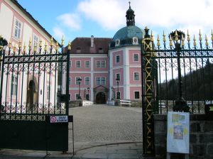 View of the chateau from the front gate