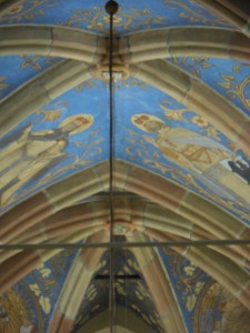 The ceiling of the church
